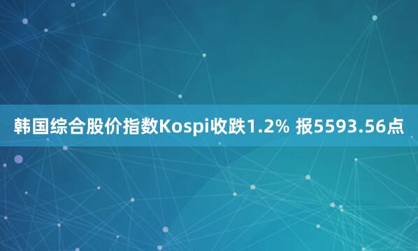 韩国综合股价指数Kospi收跌1.2% 报5593.56点